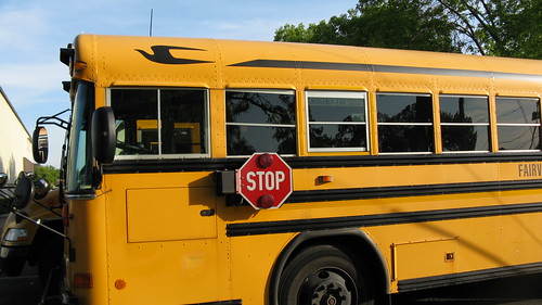 A Bluebird school bus up close. Glenview Illinois. May 2010. by Eddie from Chicago