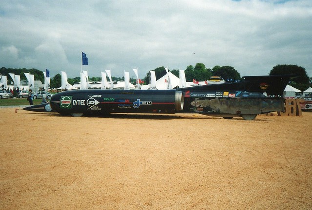 Thrust SSC supersonic car landspeed car which holds the landspeed record 