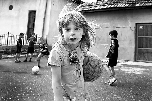 Kids playing soccer, Sarajevo, BiH