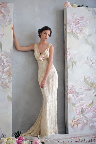 wedding dresses ivory -vintage looking