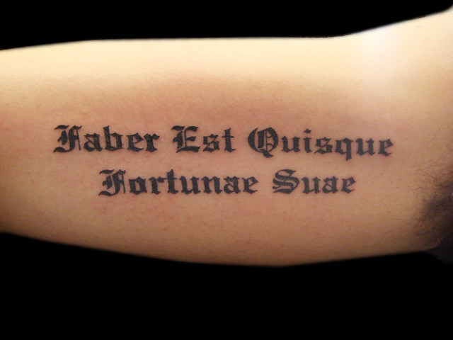 Latin Text Tattoo Lettering Miguel Angel Custom Artist Www