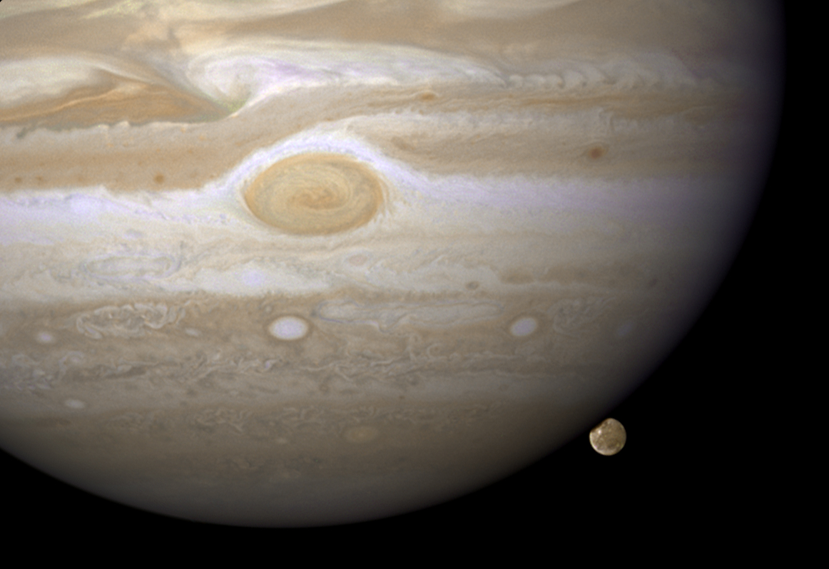 Hubble Catches Jupiter's Largest Moon Going to the 'Dark Side'