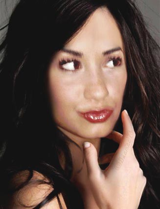 Demi Lovato As Megan Fox I thought it fit PERFECTLY the two pics I 