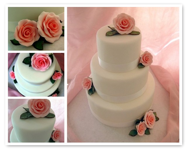 rose wedding cakes