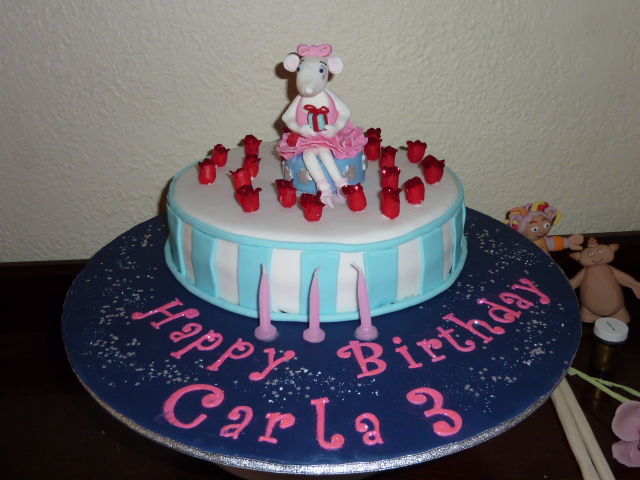 Angelina Ballerina Cake Carla's 3rd Birthday cake chocolate buttercake 