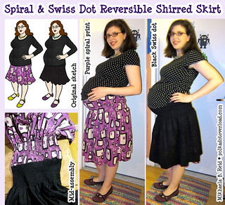 Finished: My Reversible Shirred Skirt! (36 weeks pregnant)