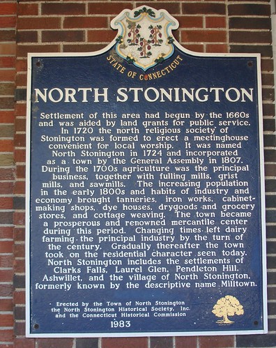 North Stonington, CT Historical Marker by midgefrazel