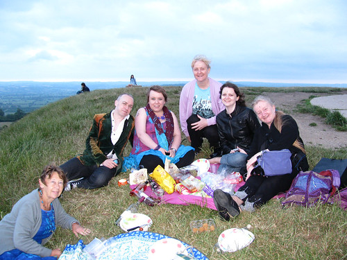 Birthday picnic on Glastonbury Tor