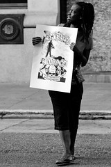 Protestor Holds Sign, Oakland Riots, 2010