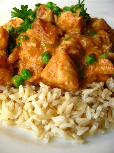 Chicken with Curried Tomato Almond Sauce