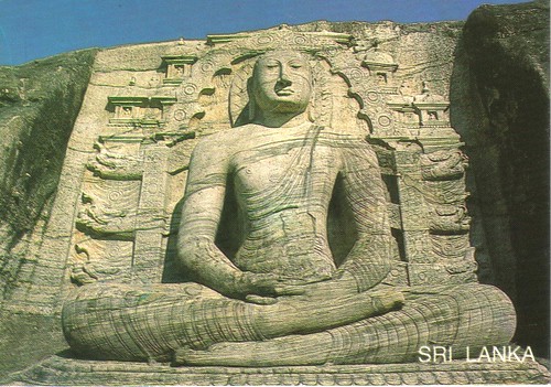 Buddha rock carving Sri Lanka postcard - available