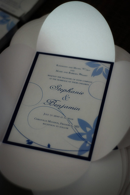 Blue and White Wedding Invitations