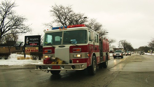 Southbound Glenview Fire Department Pierce  fire engine. Glenview Illinois USA. Tuesday, February 1st, 2011. by Eddie from Chicago