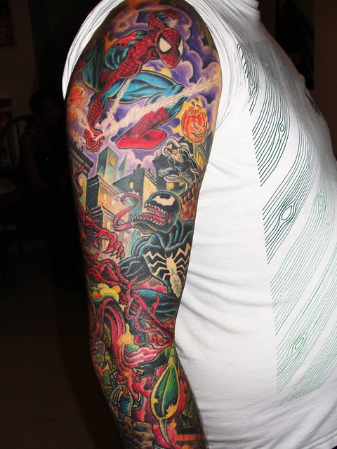 Spiderman Tat 1 Best Sleeve Tattoo Ever Austin Texas the best sleeve tattoos