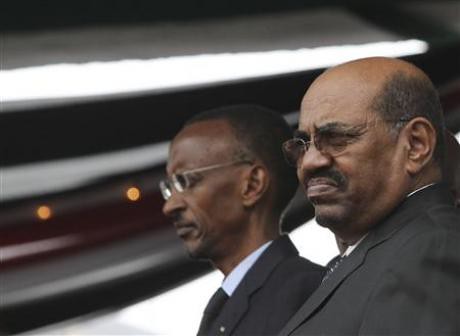 Sudan President Omar Hussein al-Bashir along with Rwandan President Paul Kagame at the adoption ceremony for a new constitution in Kenya. Bashir was welcomed in the East African state. by Pan-African News Wire File Photos