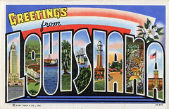 Louisiana Large Letter Postcards