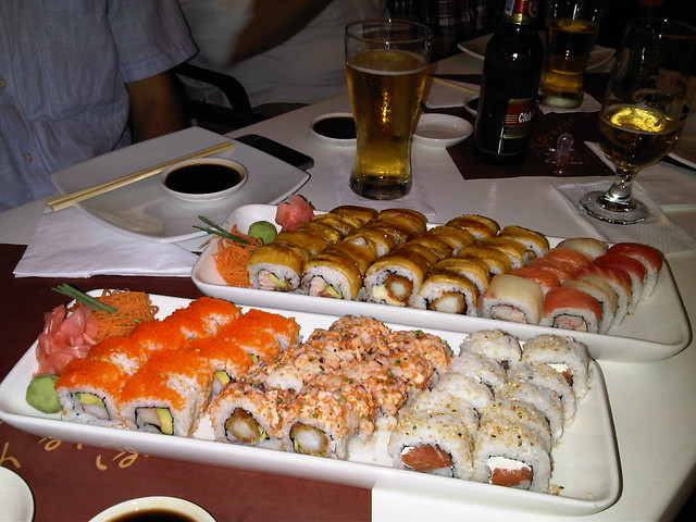 A selection of rolls at Sushi Light