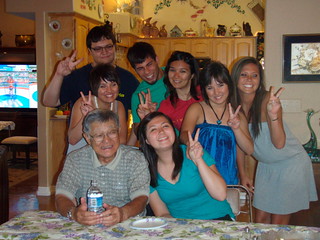 Grandpa and grandkids 2 Family Reunion 2010