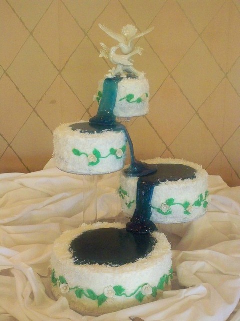 Frozen Waterfall Wedding Cake