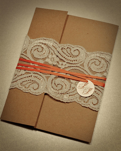 Lace Recycled Wedding Invitations