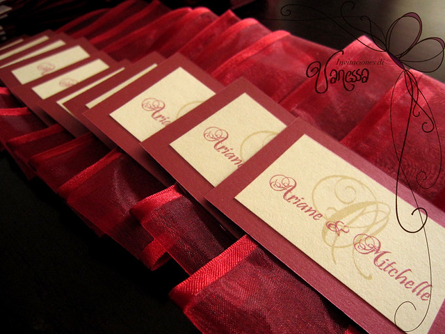 Red and Ivory Wedding Invitation Seals Adaptation of an premade invitation 