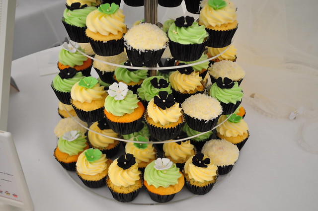 Lime green black and white wedding A mix of triple coconut 