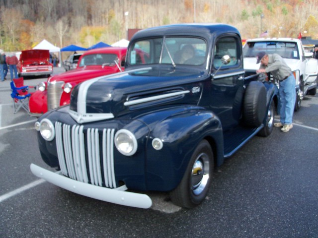 A nice, blue 1947 Ford pickup