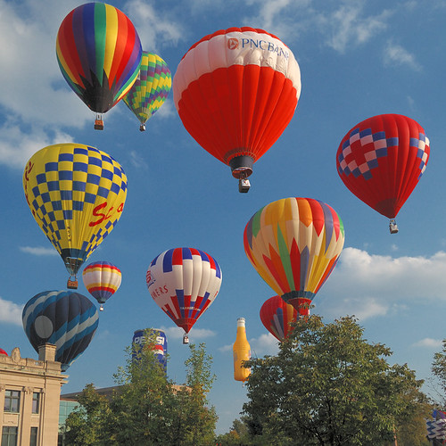 Forest Park Balloon Race, in Saint Louis, Missouri, USA