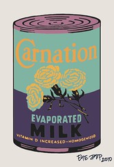 Carnation Milk Cans Colored Series