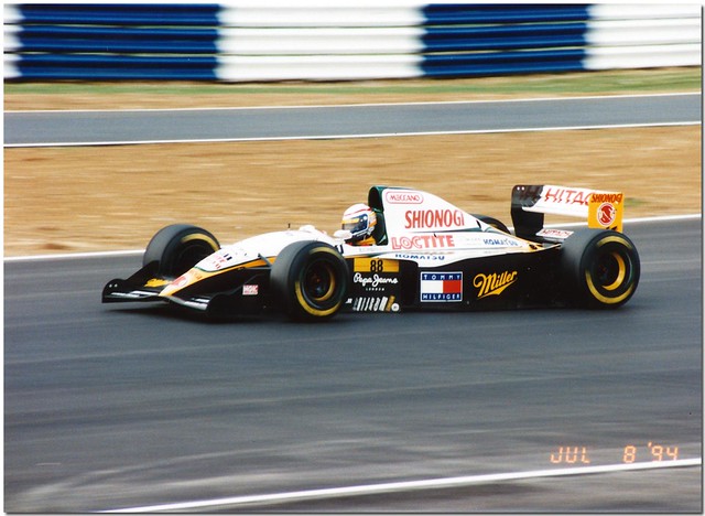 Alex Zanardi Lotus 109 Mugen Honda F1. 1994 British GP Silverstone.