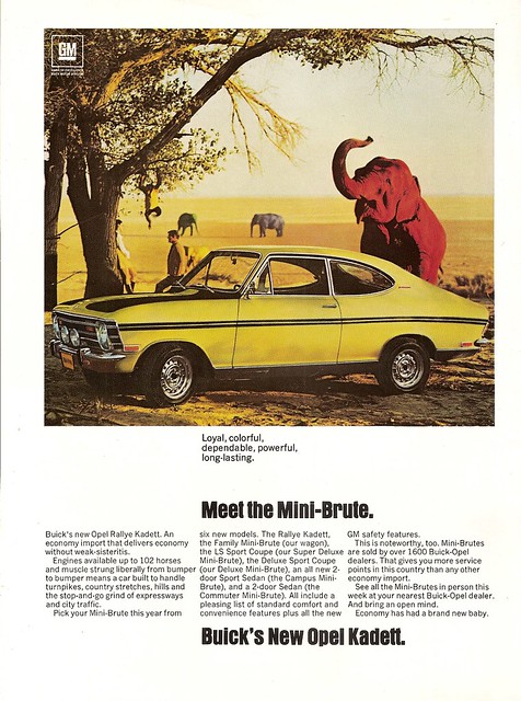 Buick Opel Kadett B Advert 1968