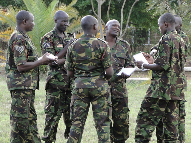 Team work during USACE Kenya Army Engineers training program