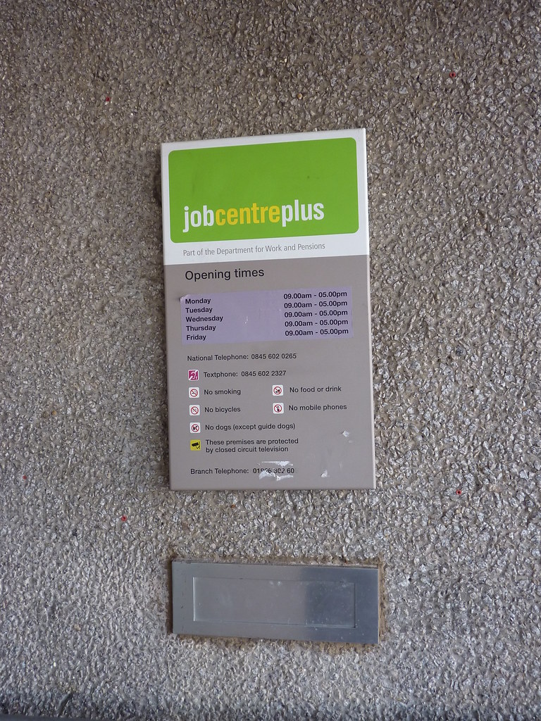 JobCentre Plus - sign and postbox