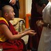 A man asks "Rinpoche would you please bless my mala?"  Dilgo Khyentse Yangsi Rinpoche, Longhouse, Vancouver BC, Lotus Speech Canada