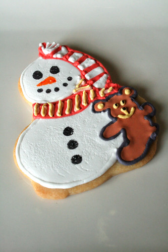 Snowman cookie.