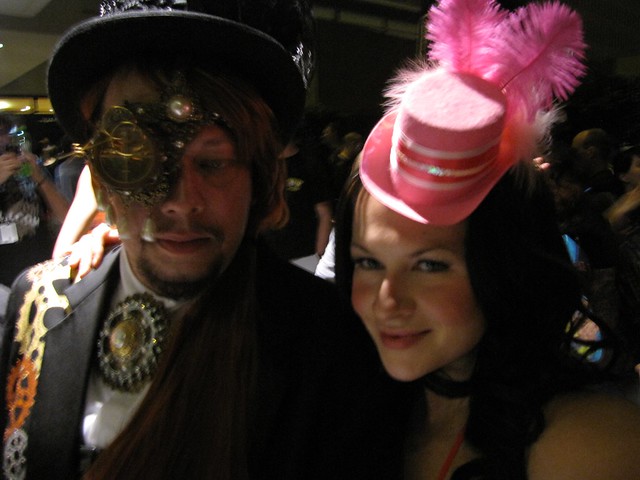 A Steampunk guy and myself