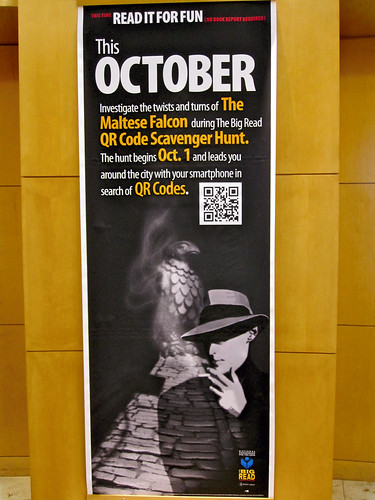QR Code signage at the library