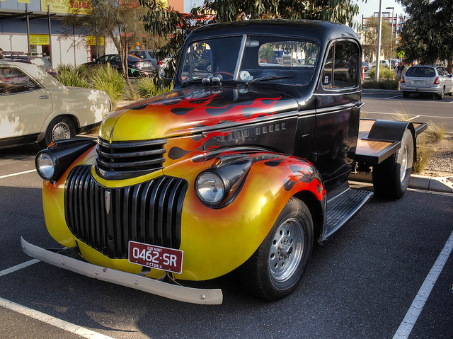 1941 Chevy Pickup Not only did this pickup have a nice flamed painjob 