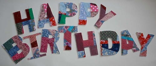 Letter shapes bunting - HAPPY BIRTHDAY - GIFTED