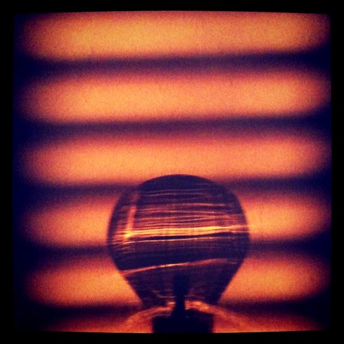 sunset shadow of a burnt out bulb