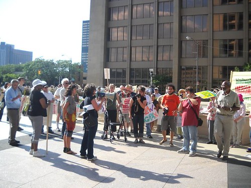 July 29 Detroit demonstration against the racist SB 1070 law in the state of Arizona. The implementation of the law was blocked by a suit filed by the Obama administration. (Photo: Bryan Pfeifer)  by Pan-African News Wire File Photos