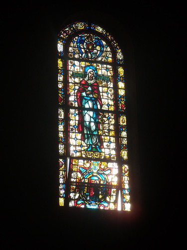 Stained Glass Window at Wernersville, from the floor of the hallway. Photo by Wayne Stratz.