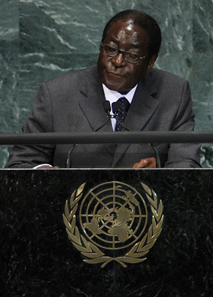 President Robert Mugabe of Zimbabwe addressing the United Nations General Assembly in New York on September 24, 2010. The veteran revolutionary liberation movement leader has come under severe attack by U.S. and British imperialism. by Pan-African News Wire File Photos