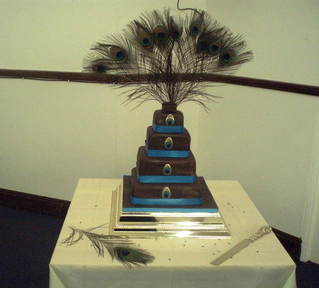 Peacock Wedding Cake delightsbycynthiawordpresscom 