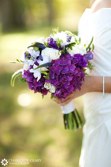 Purple bridal bouquet