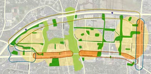 suburban revitalization plan takes shape in Dublin, Ohio (courtesy of Goody Clancy Planning)
