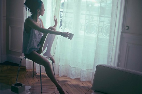 LE LOVE BLOG TRY TO LOVE SOMEONE BUT CANT LOVE PHOTO LOVE IMAGE GIRL AT WINDOW LOOKING OUT WINDOW EUROPEAN APARTMENT ZIG ZAG WOOD FLOORS DRINKING COFFEE Untitled by Theo Gosselin, on Flickr
