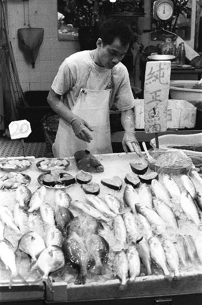 Graham Street Market in Hong Kong  Shop selling fish