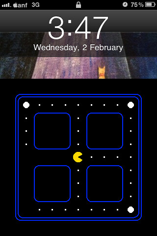 Pac-man Android lock for iPhone