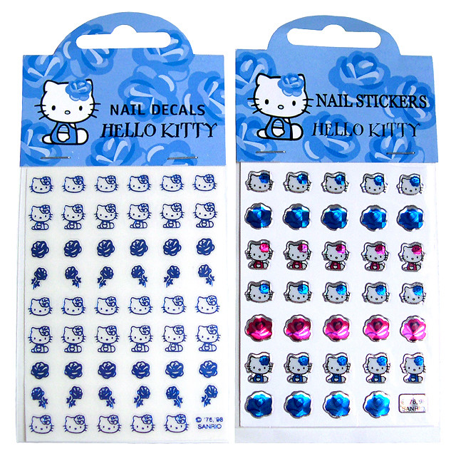Hello Kitty Blue Rose Nail Decals & Stickers